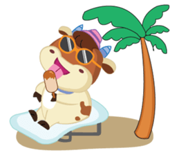 Little Cute Pink Couple on Picnic sticker #15890298