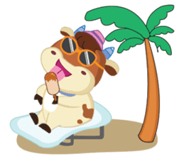 Little Cute Pink Couple on Picnic sticker #15890298