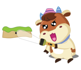 Little Cute Pink Couple on Picnic sticker #15890299