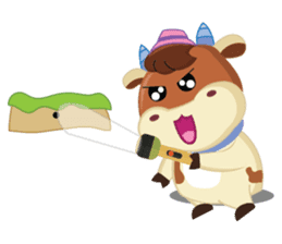 Little Cute Pink Couple on Picnic sticker #15890299