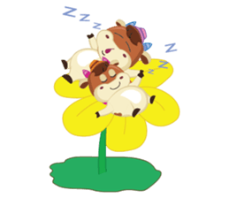 Little Cute Pink Couple on Picnic sticker #15890301