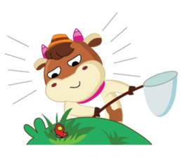 Little Cute Pink Couple on Picnic sticker #15890303