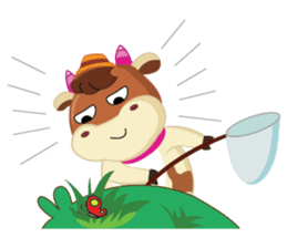 Little Cute Pink Couple on Picnic sticker #15890303