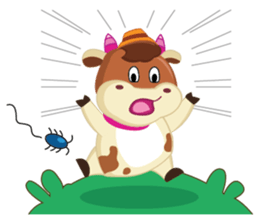 Little Cute Pink Couple on Picnic sticker #15890305