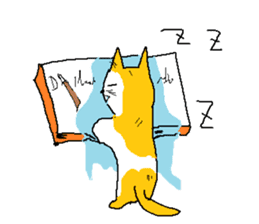 Dahu cat screaming time sticker #15890418