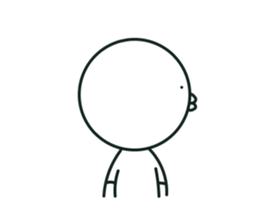 The bird which stares straight at me2 sticker #15890593