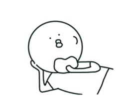 The bird which stares straight at me2 sticker #15890610