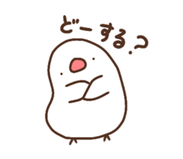 Moni of white Java sparrow.two sticker #15891946