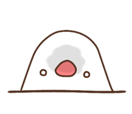 Moni of white Java sparrow.two sticker #15891966