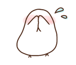 Moni of white Java sparrow.two sticker #15891971