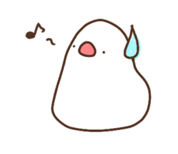 Moni of white Java sparrow.two sticker #15891974