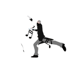 Dancing butler's animation sticker. sticker #15892813