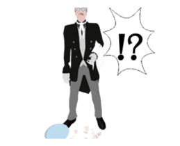 Dancing butler's animation sticker. sticker #15892819