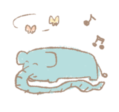 Long nose elephant sticker #15892993