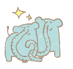 Long nose elephant sticker #15893008