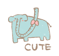 Long nose elephant sticker #15893013