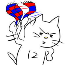 Blue and Red supporter cat (football) sticker #15893165