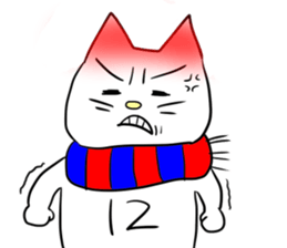 Blue and Red supporter cat (football) sticker #15893167