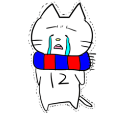 Blue and Red supporter cat (football) sticker #15893170