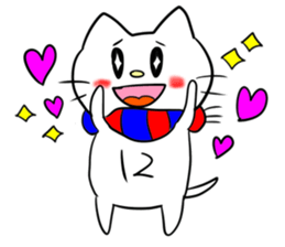 Blue and Red supporter cat (football) sticker #15893183