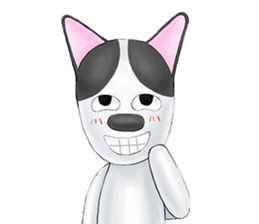 Smelly fart point dog sticker #15894835