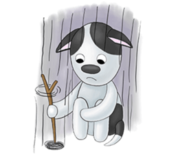 Smelly fart point dog sticker #15894840