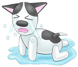 Smelly fart point dog sticker #15894841