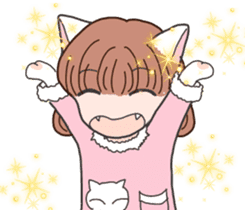 Chiko kittygirl-short hair kittygirl sticker #15894917