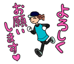 MARATHON GIRL sticker #15895674