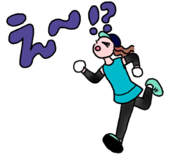 MARATHON GIRL sticker #15895687