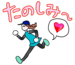 MARATHON GIRL sticker #15895699