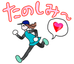 MARATHON GIRL sticker #15895699