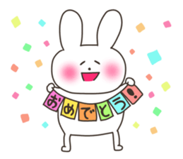 Warm fuzzy rabbit's stamp sticker #15895928