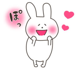 Warm fuzzy rabbit's stamp sticker #15895937