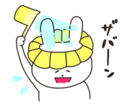 Warm fuzzy rabbit's stamp sticker #15895959