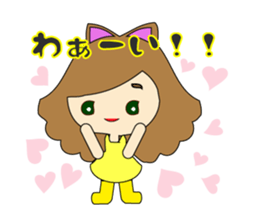 small girl (yellow fashion) sticker #15896340