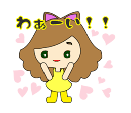 small girl (yellow fashion) sticker #15896340