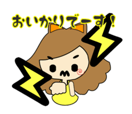 small girl (yellow fashion) sticker #15896342