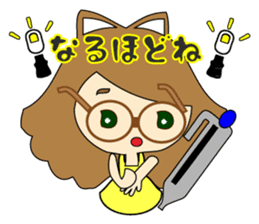 small girl (yellow fashion) sticker #15896344