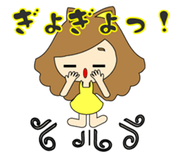 small girl (yellow fashion) sticker #15896349