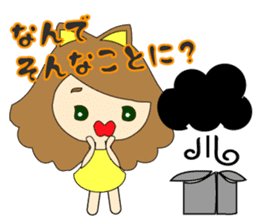 small girl (yellow fashion) sticker #15896350