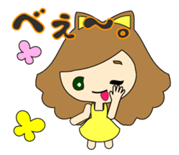 small girl (yellow fashion) sticker #15896352
