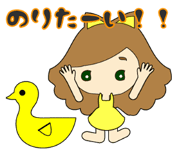 small girl (yellow fashion) sticker #15896353