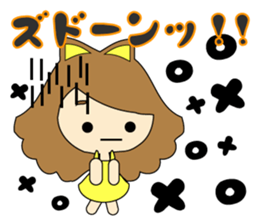 small girl (yellow fashion) sticker #15896354
