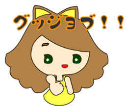small girl (yellow fashion) sticker #15896355