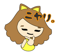 small girl (yellow fashion) sticker #15896356