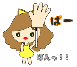 small girl (yellow fashion) sticker #15896361