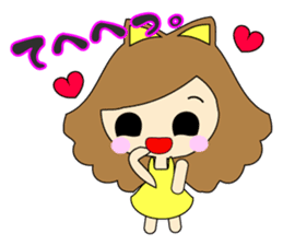 small girl (yellow fashion) sticker #15896366