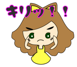 small girl (yellow fashion) sticker #15896371