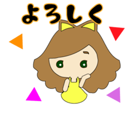 small girl (yellow fashion) sticker #15896373